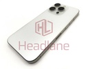 iPhone 15 Pro Back / Battery Cover + Small Parts - White Titanium (Pulled - Grade C) (No Camera)
