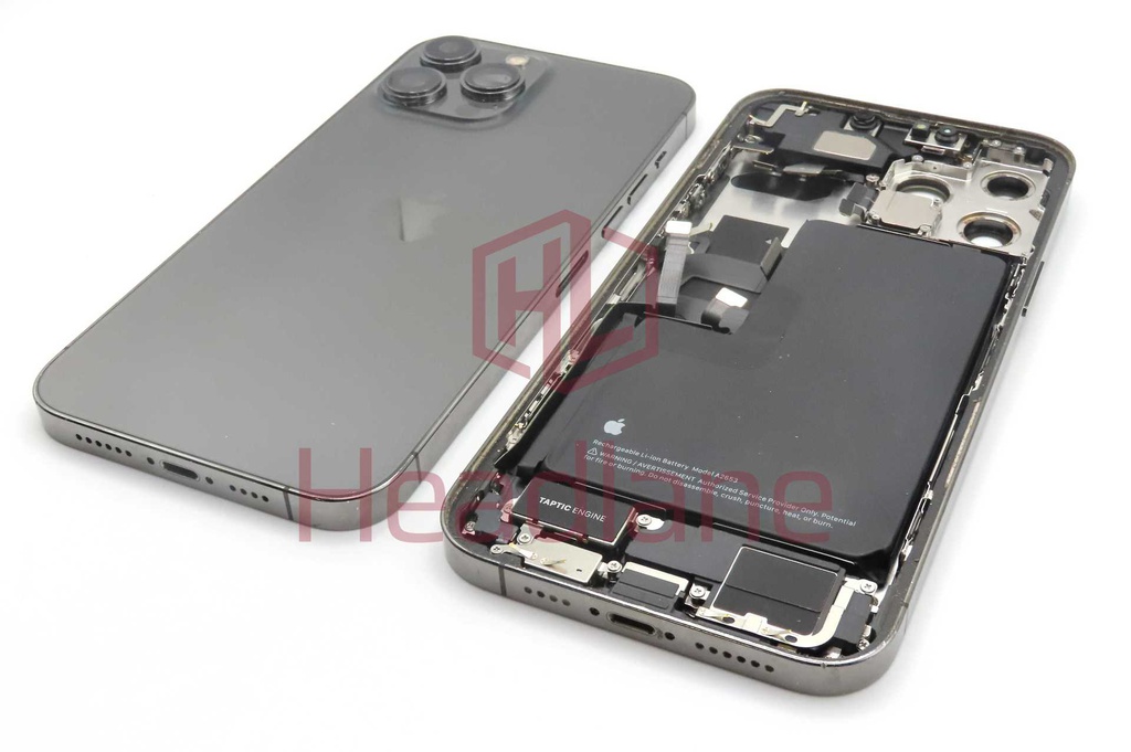 iPhone 13 Pro Max Back / Battery Cover + Small Parts - Graphite (Pulled - Grade C) (No Camera)