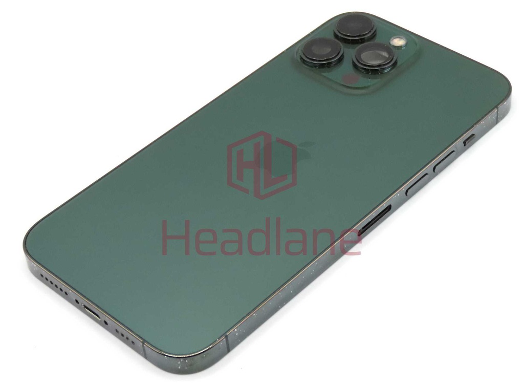 iPhone 13 Pro Max Back / Battery Cover + Small Parts - Green (Pulled - Grade C) (No Camera)