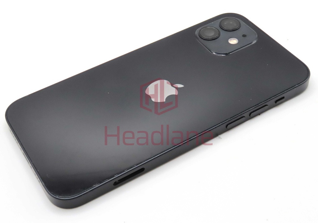 iPhone 12 Back / Battery Cover + Small Parts - Black (Pulled - Grade A) (No Camera)