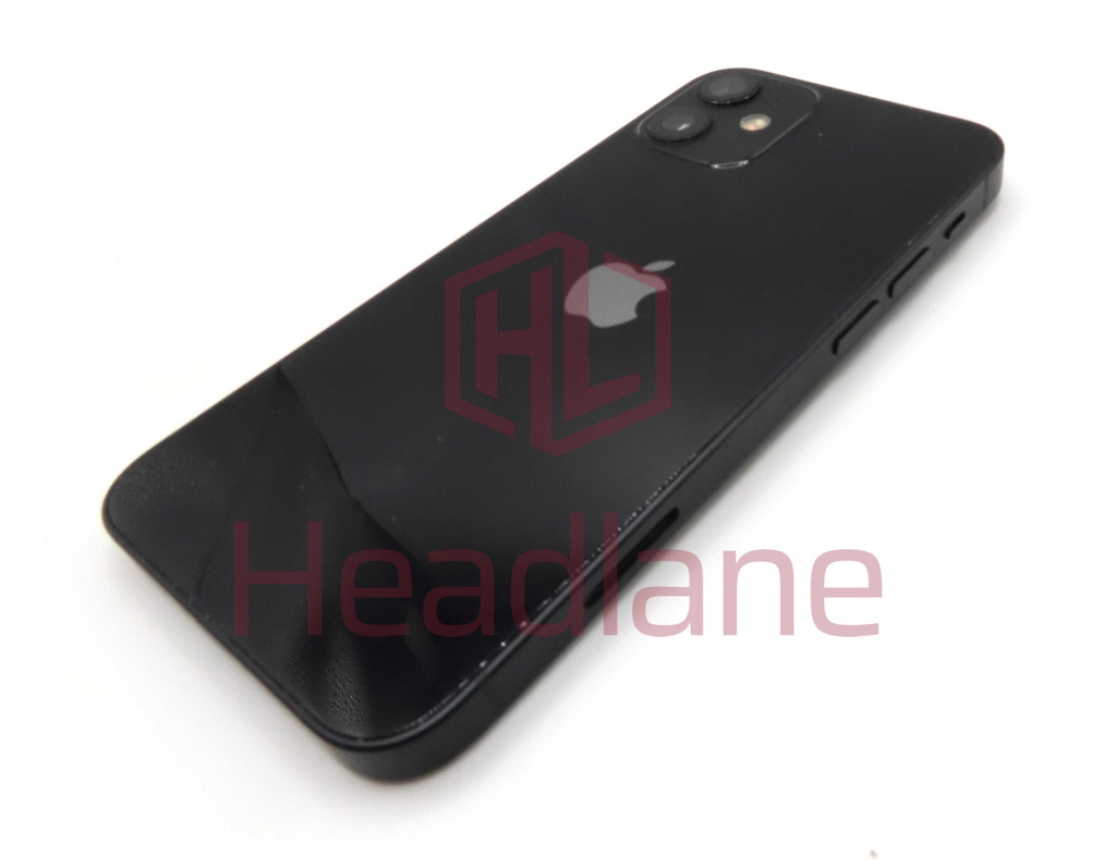 Apple iPhone 12 Mini Back / Battery Cover + Small Parts - Black (Pulled - Grade C) (No Camera)