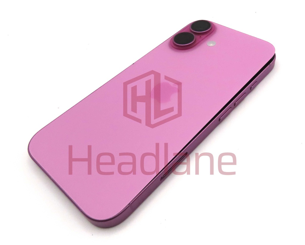 Apple iPhone 16 Back / Battery Cover + Small Parts - Pink (Pulled - Grade A) (No Camera)
