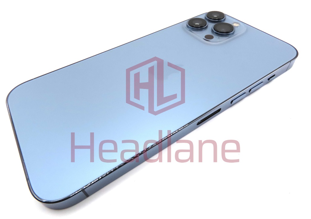 iPhone 13 Pro Max Back / Battery Cover + Small Parts - Blue (Pulled - Grade B)