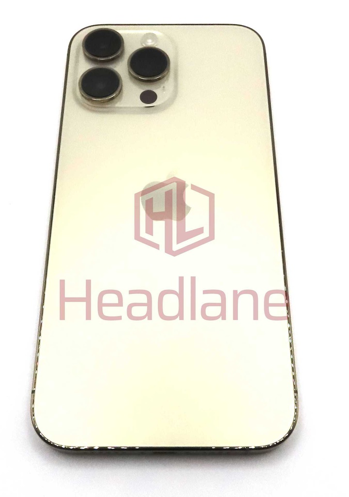 iPhone 14 Pro Max Back / Battery Cover + Small Parts - Gold (Pulled - Grade B)