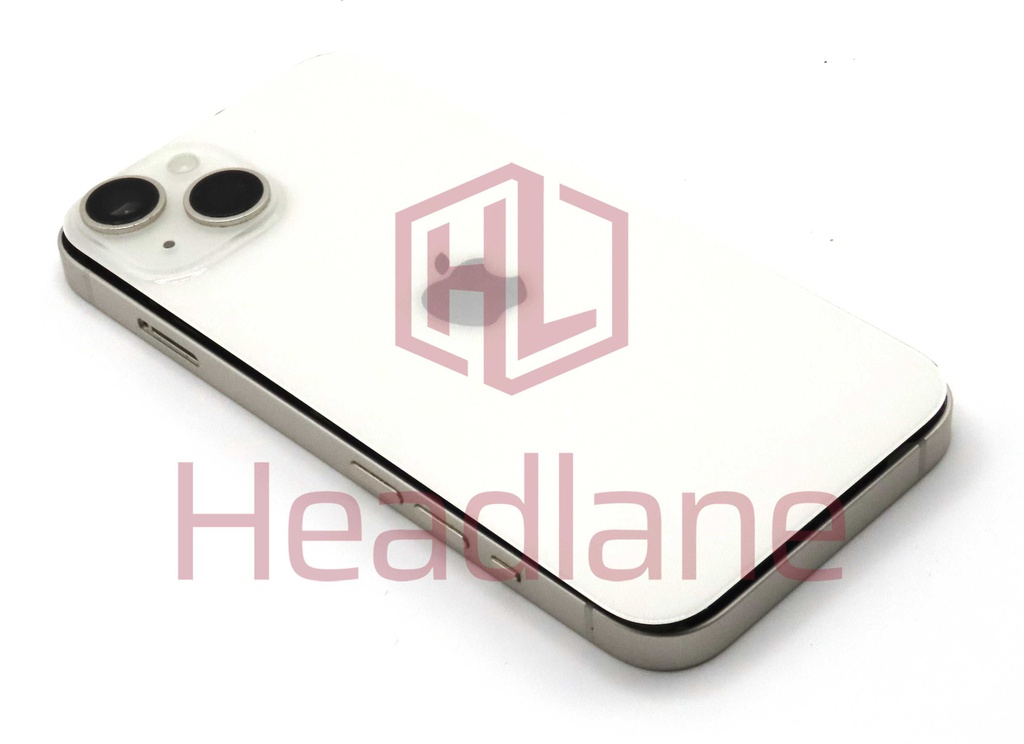 iPhone 14 Back / Battery Cover + Small Parts - Starlight (Pulled - Grade B)