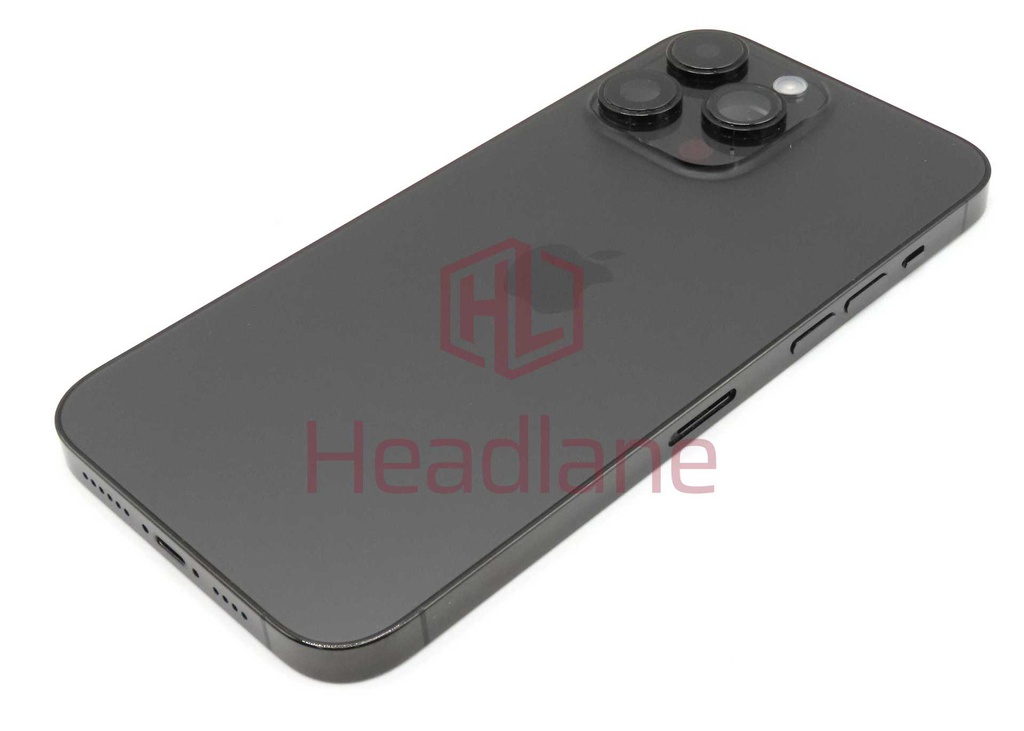 iPhone 14 Pro Max Back / Battery Cover + Small Parts - Black (Pulled - Grade B) (No Camera)