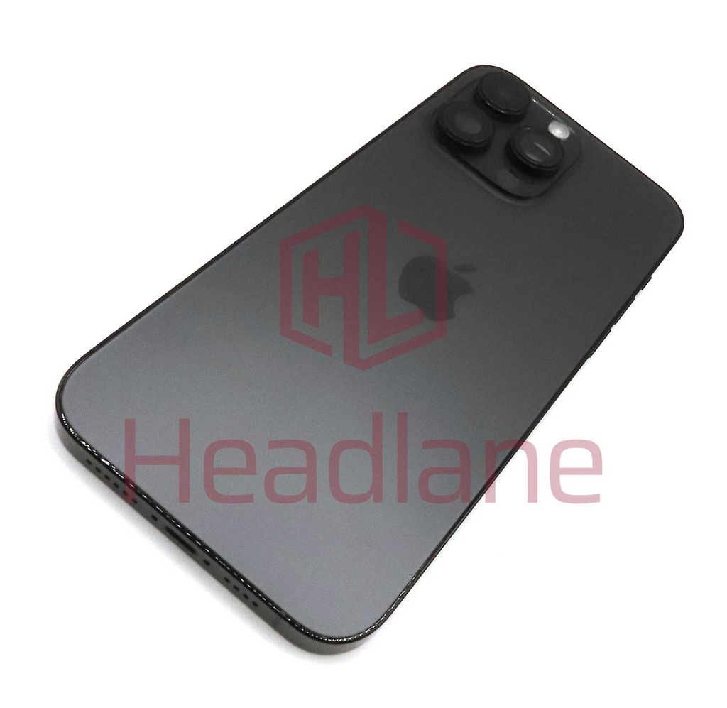 iPhone 14 Pro Max Back / Battery Cover + Small Parts - Black (Pulled - Grade C) (No Camera)