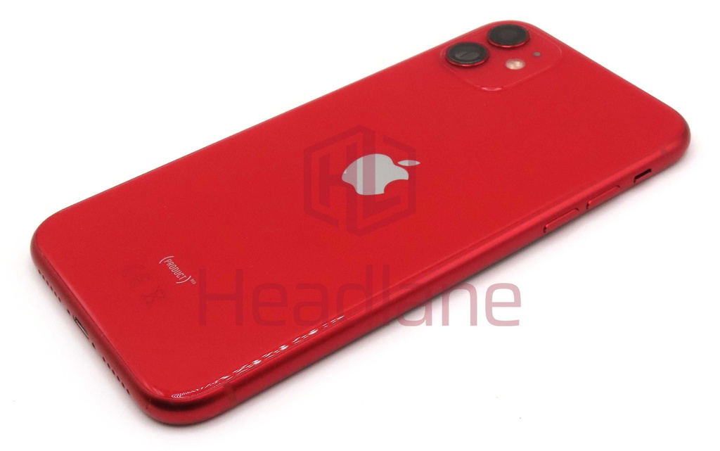 Apple iPhone 11 Back / Battery Cover + Small Parts - Red (Pulled - Grade C) (No Camera)