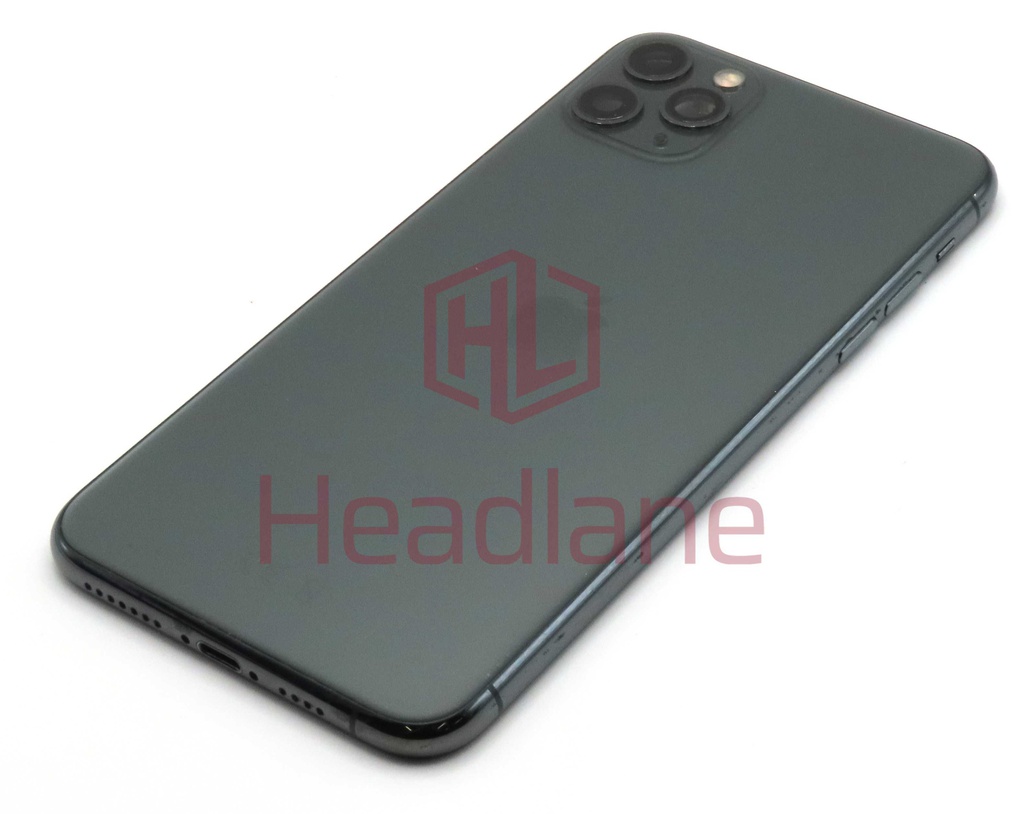 Apple iPhone 11 Pro Max Back / Battery Cover + Small Parts - Midnight Green (Pulled - Grade C) (No Camera)