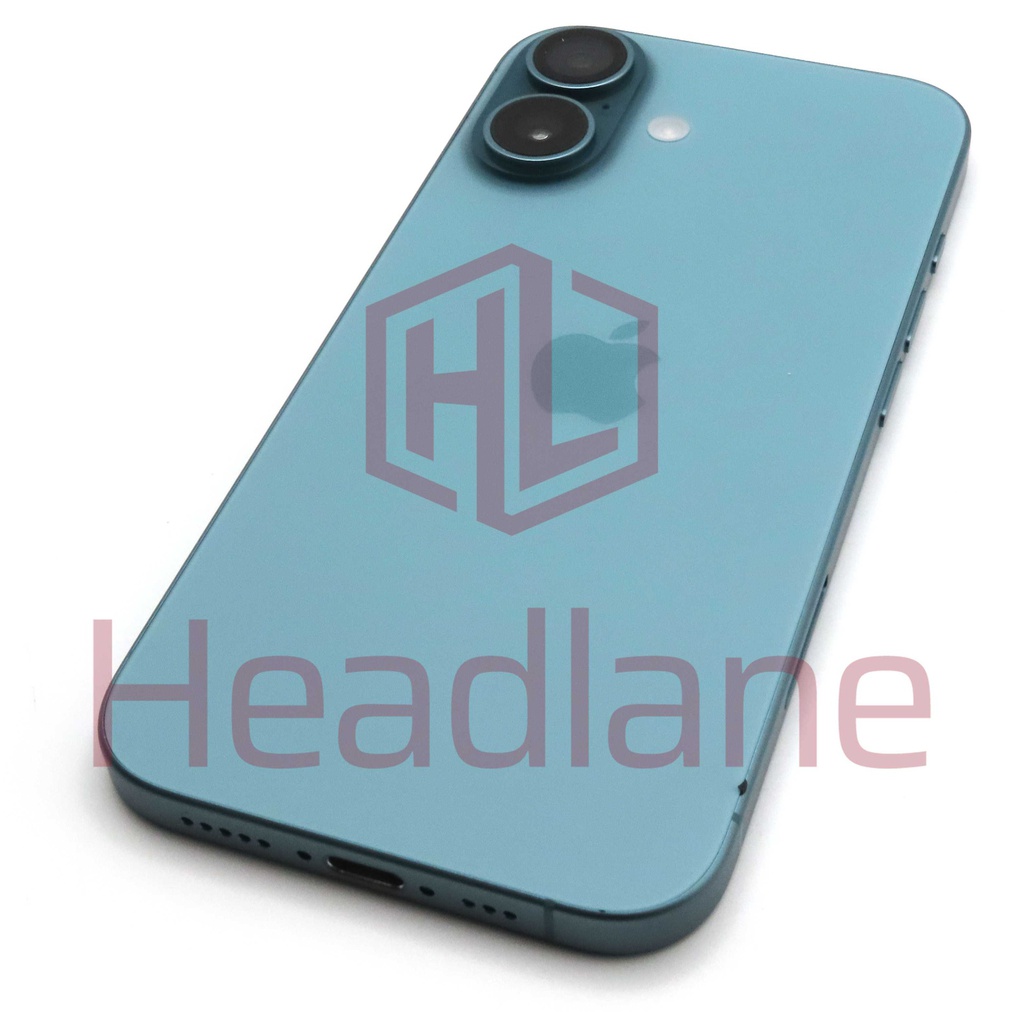 Apple iPhone 16 Back / Battery Cover + Small Parts - Teal (Pulled - Grade A)