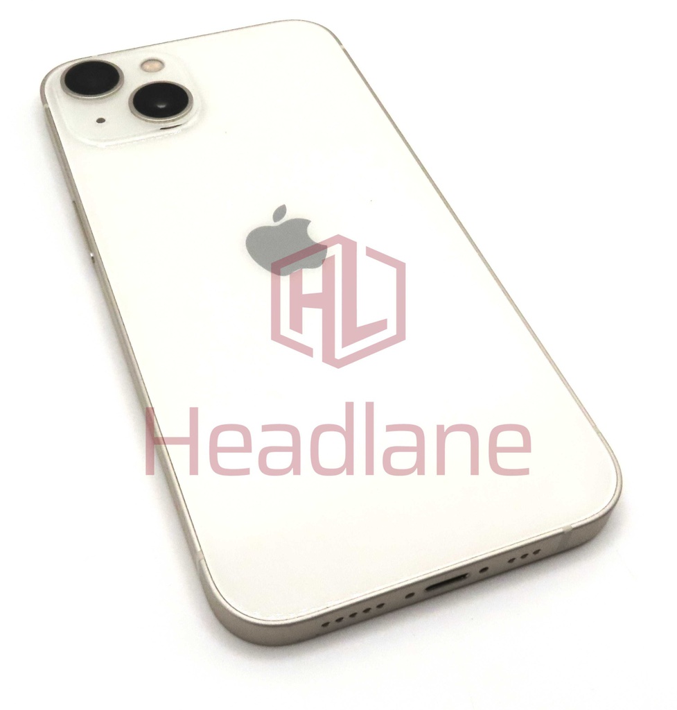iPhone 13 Back / Battery Cover + Small Parts - White (Pulled - Grade B)