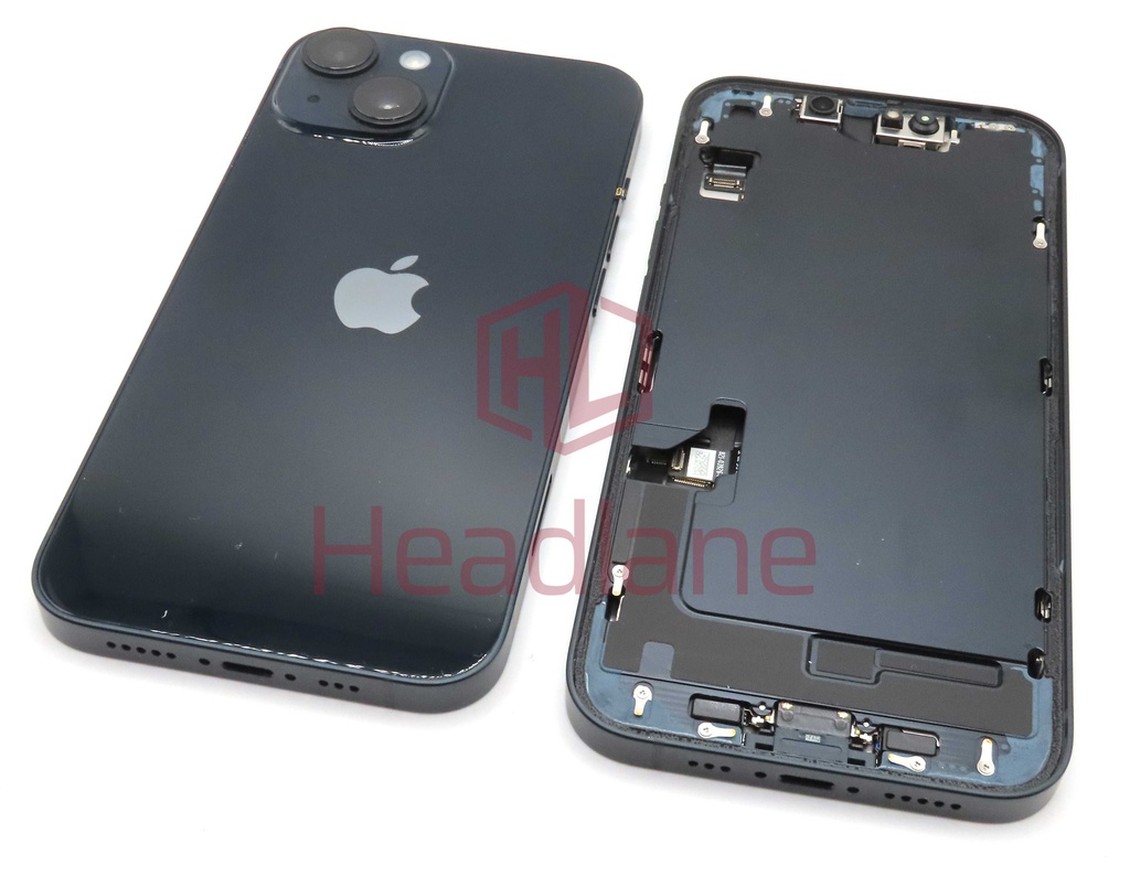 iPhone 14 Back / Battery Cover + Small Parts - Black (Pulled - Grade A)