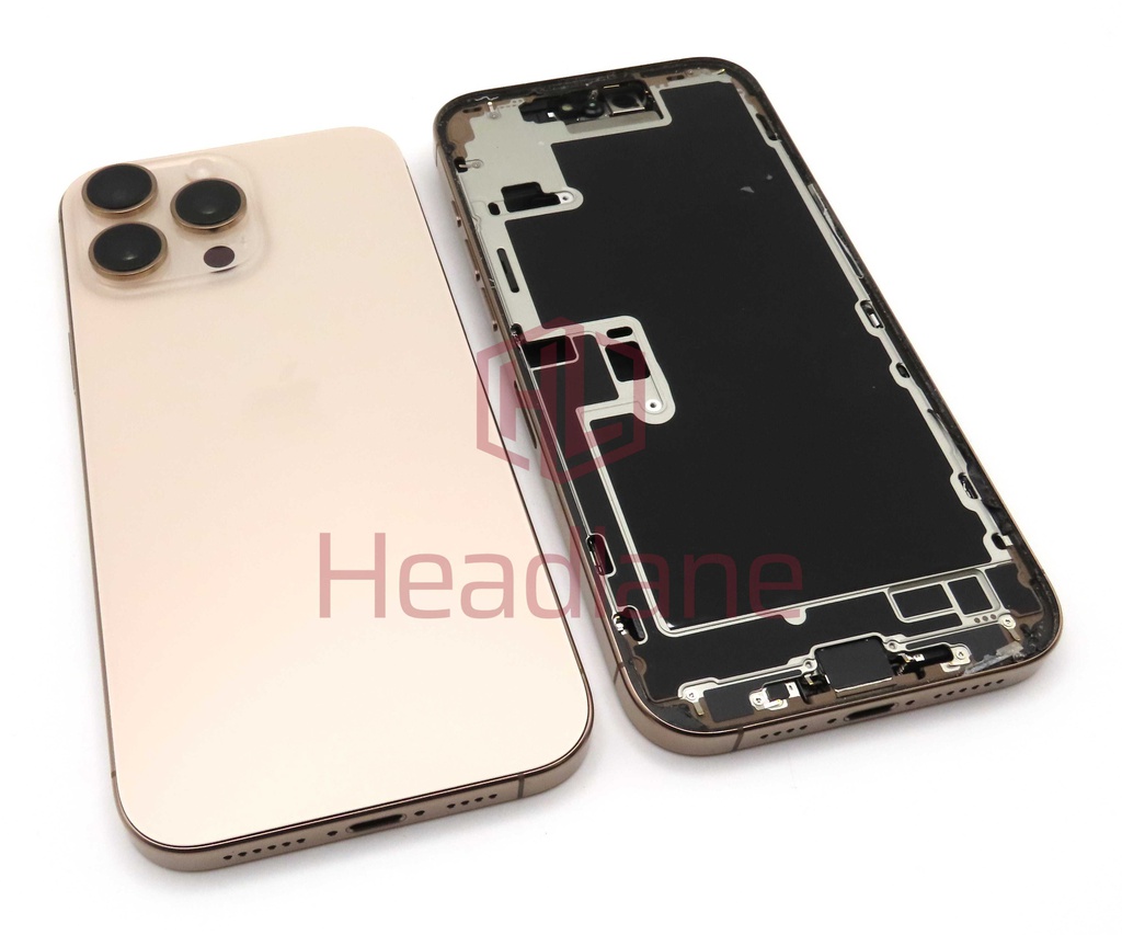 Apple iPhone 16 Pro Max Back / Battery Cover + Small Parts - Desert Titanium (Pulled - Grade B)