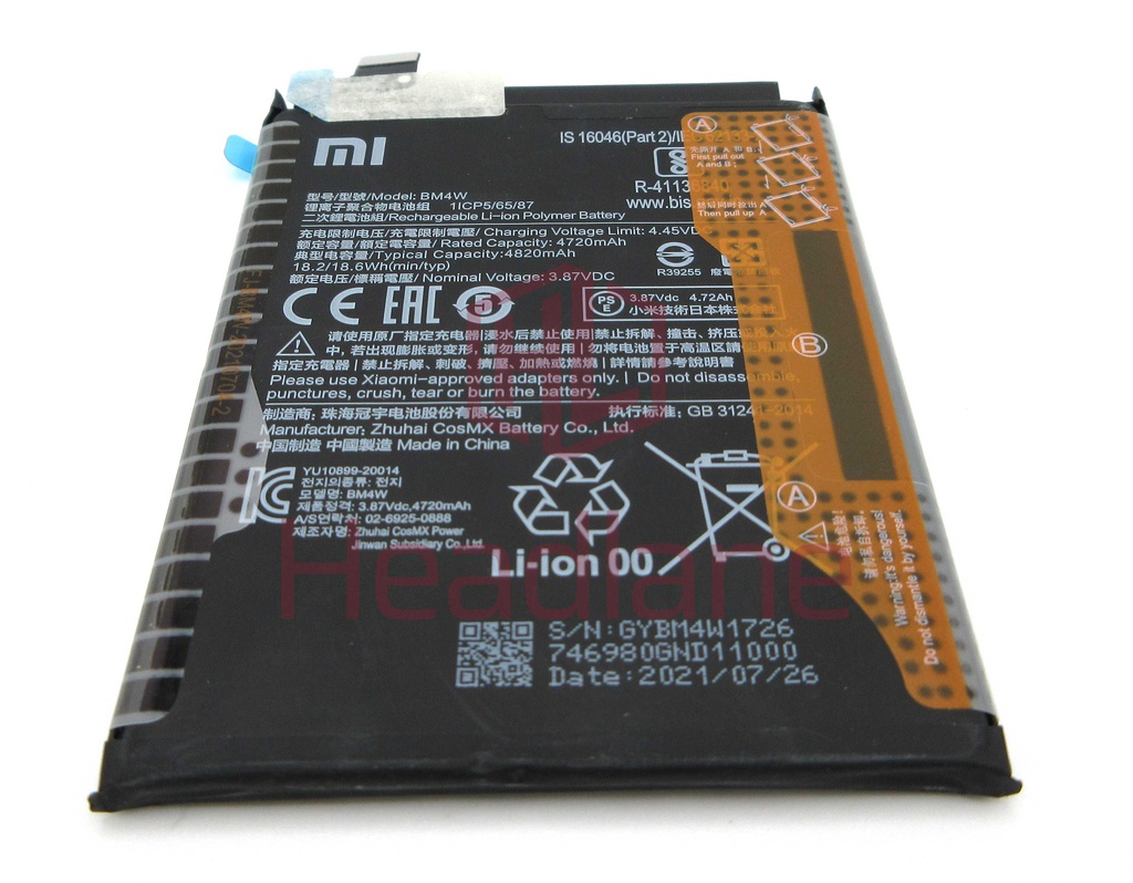 Xiaomi Mi 10T Lite 5G BM4W 4820mAh Battery
