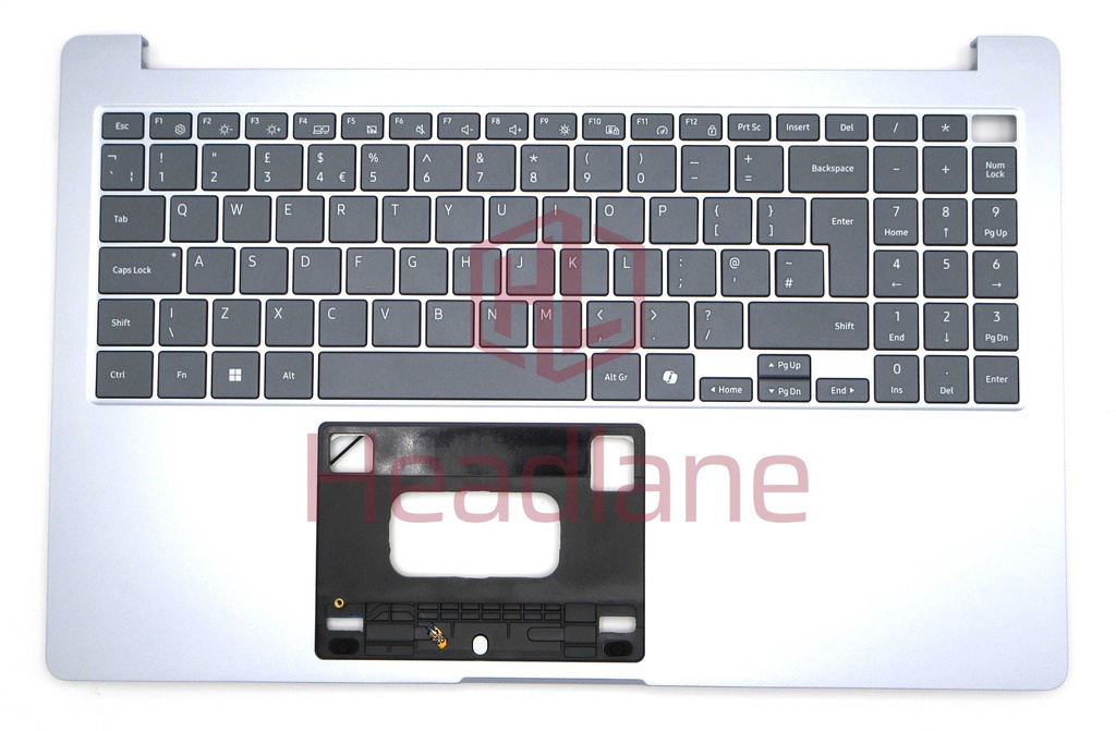 Samsung NP755XRA Galaxy Book5 Edge 5G Top Cover + Keyboard (UK QWERTY) - Sapphire Blue
