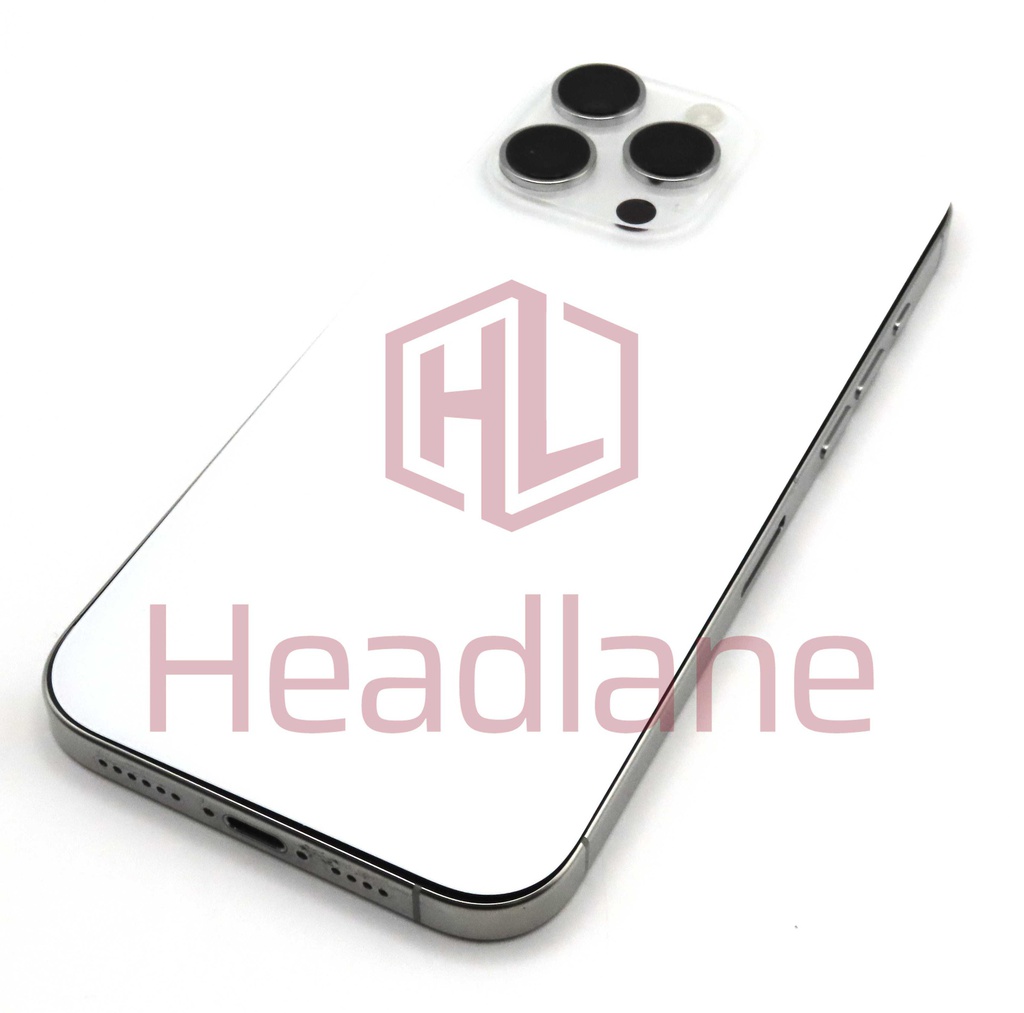 Apple iPhone 16 Pro Max Back / Battery Cover + Small Parts - White Titanium (Pulled - Grade B)
