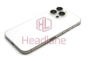 Apple iPhone 15 Pro Max Back / Battery Cover + Small Parts - White Titanium (Pulled - Grade B)