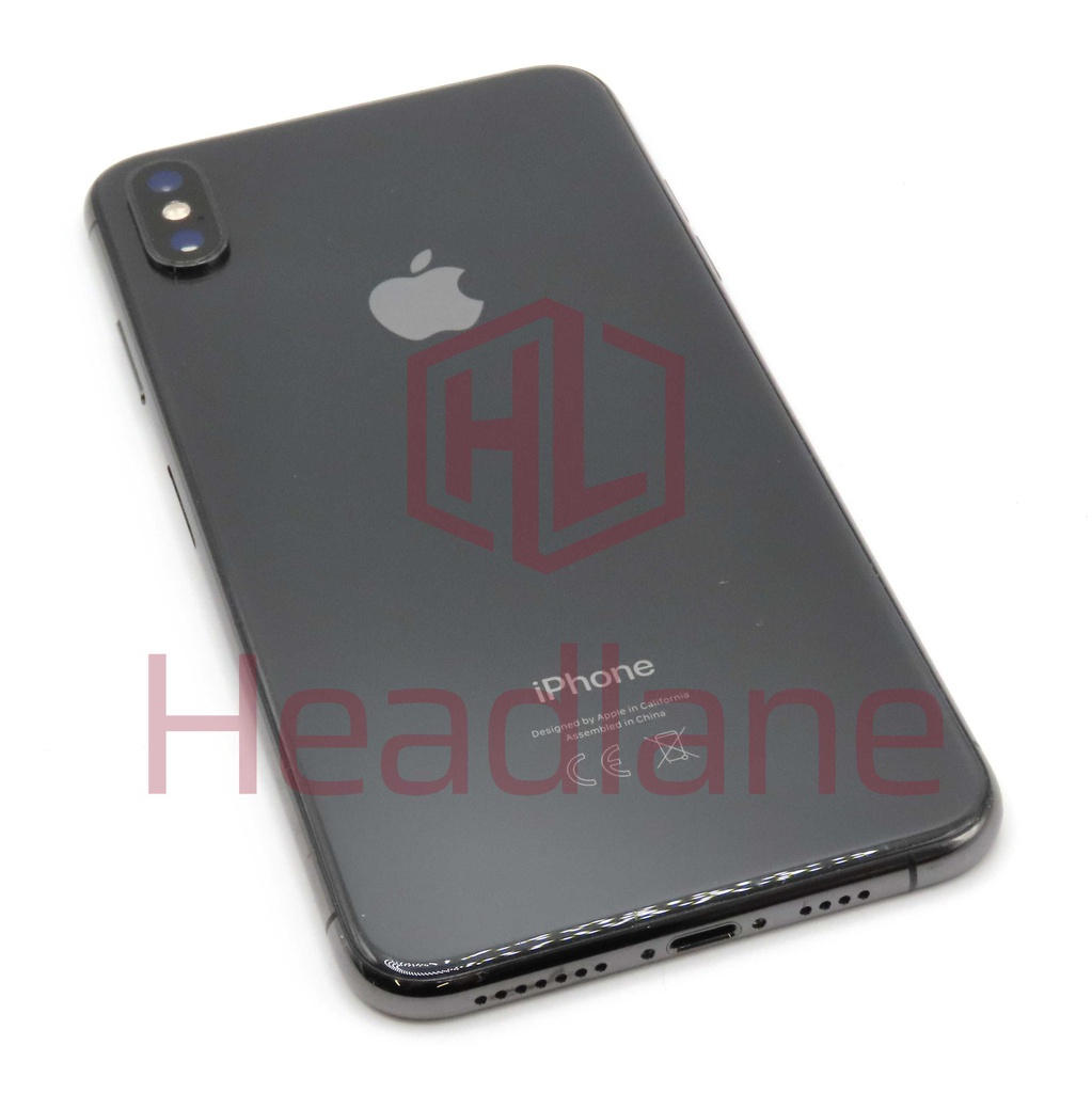 Apple iPhone XS Max Back / Battery Cover + Small Parts - Space Grey (Pulled - Grace C)