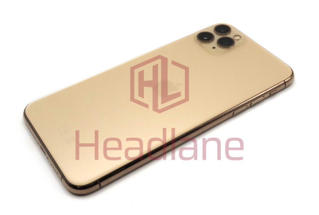 Apple iPhone 11 Pro Max Back / Battery Cover + Small Parts - Gold (Pulled - Grade C)