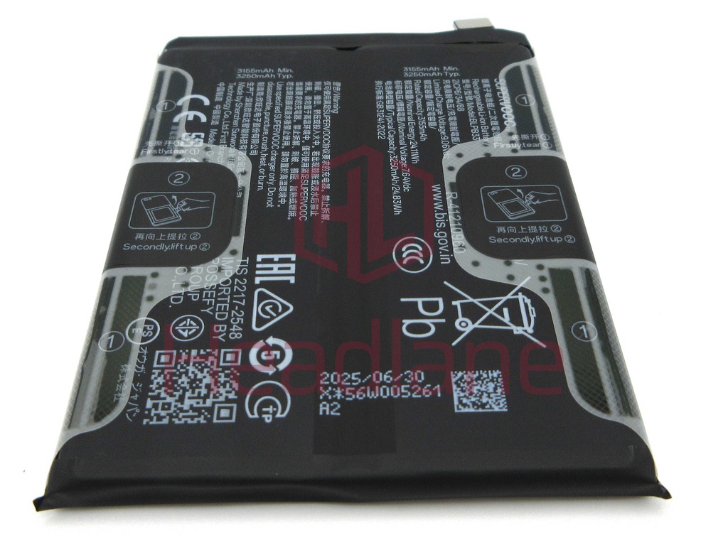 Realme RMX5010 RMX5011 GT 7 Pro BLPB33 6500mAh Battery