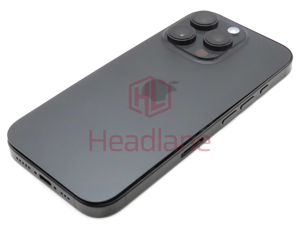 Apple iPhone 16 Pro Back / Battery Cover + Small Parts - Black Titanium (Grade A)