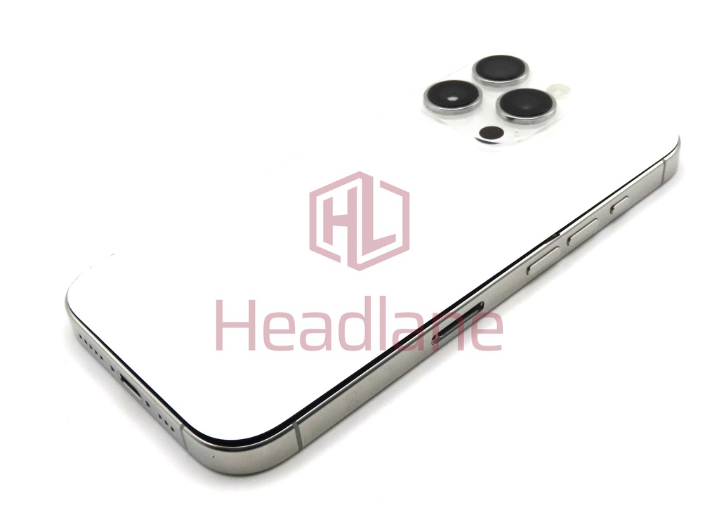 Apple iPhone 16 Pro Back / Battery Cover + Small Parts - White Titanium (Grade A)