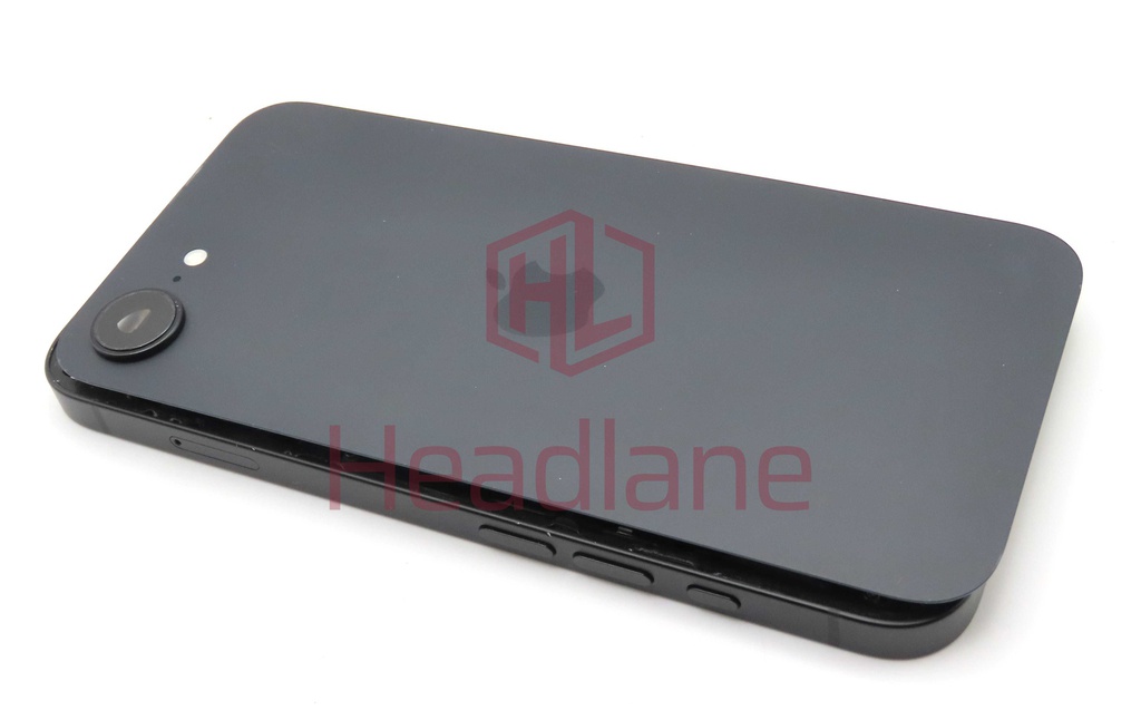 Apple iPhone 16e Back / Battery Cover + Small Parts - Black (Grade A)