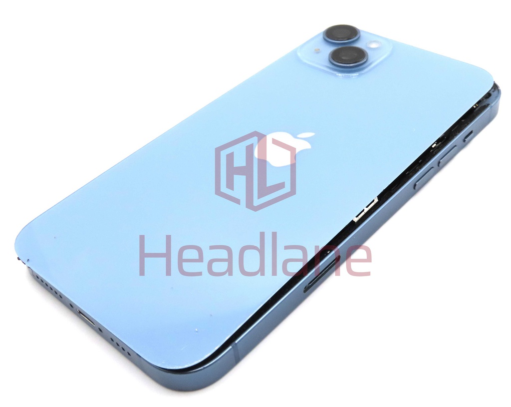 iPhone 14 Plus Back / Battery Cover + Small Parts - Blue (Pulled - Grade C)