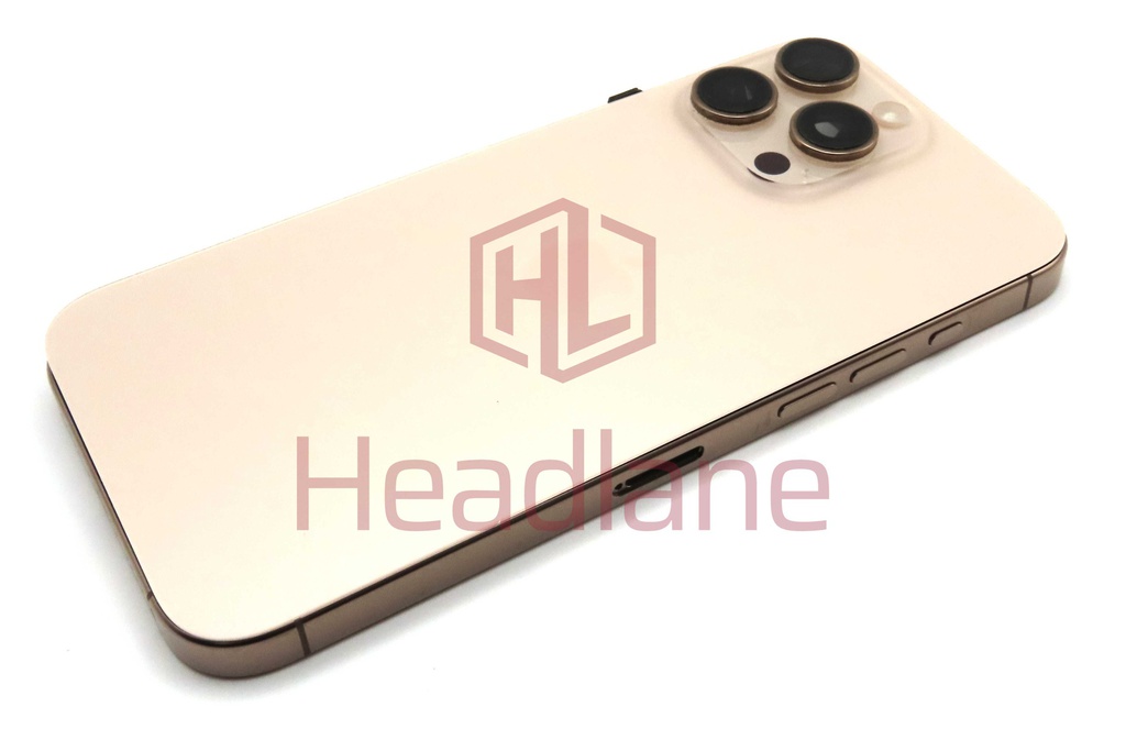 Apple iPhone 16 Pro Max Back / Battery Cover + Small Parts - Desert Titanium (Pulled - Grade C) (No Camera)