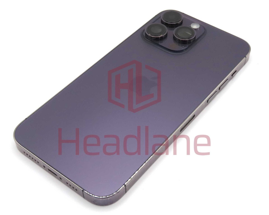 iPhone 14 Pro Max Back / Battery Cover + Small Parts - Purple (Pulled - Grade C) (No Camera)