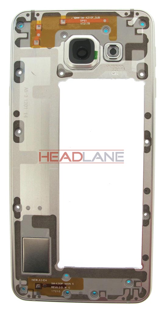 Samsung SM-A310 Galaxy A3 (2016) Middle Cover Chassis - White
