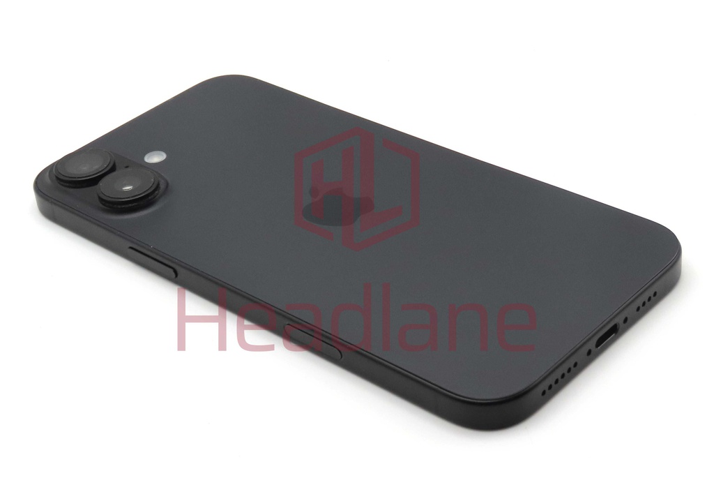 Apple iPhone 16 Plus Back / Battery Cover + Small Parts - Black (Pulled - Grade A)