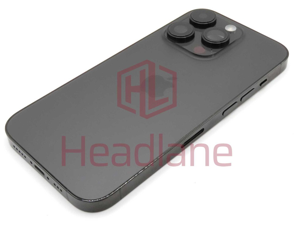 iPhone 14 Pro Back / Battery Cover + Small Parts - Black (Pulled - Grade B) (No Camera)