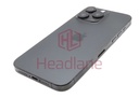 Apple iPhone 15 Pro Max Back / Battery Cover + Small Parts - Black Titanium (Pulled - Grade B) (No Camera)