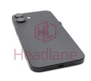 Apple iPhone 16 Plus Back / Battery Cover + Small Parts - Black (Pulled - Grade C) (No Camera)