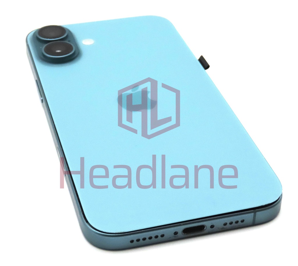 Apple iPhone 16 Plus Back / Battery Cover + Small Parts - Teal (Pulled - Grade C)