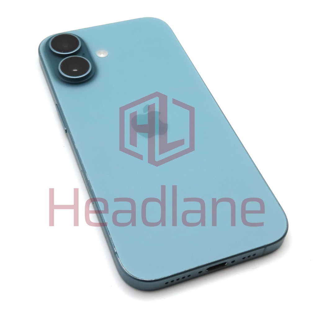 Apple iPhone 16 Back / Battery Cover + Small Parts - Teal (Pulled - Grade C)