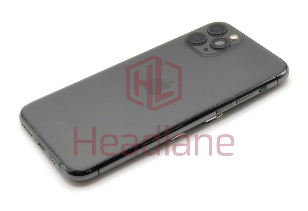 Apple iPhone 11 Pro Back / Battery Cover + Small Parts - Space Grey (Pulled - Grade C) (No Camera)