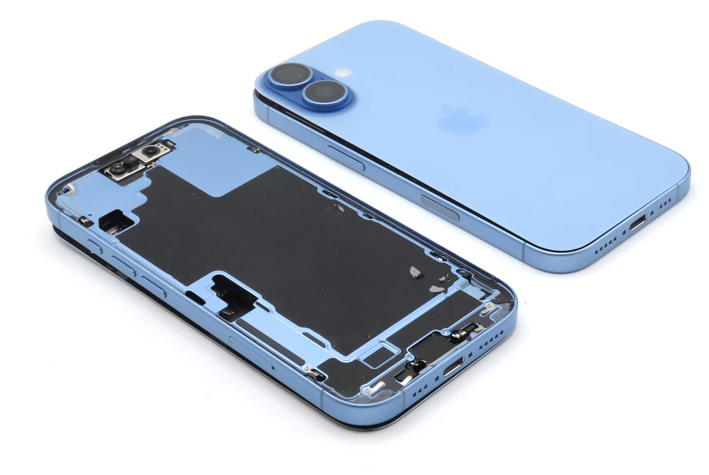 Apple iPhone 17 Back / Battery Cover + Small Parts - Mist Blue (Pulled - Grade A)