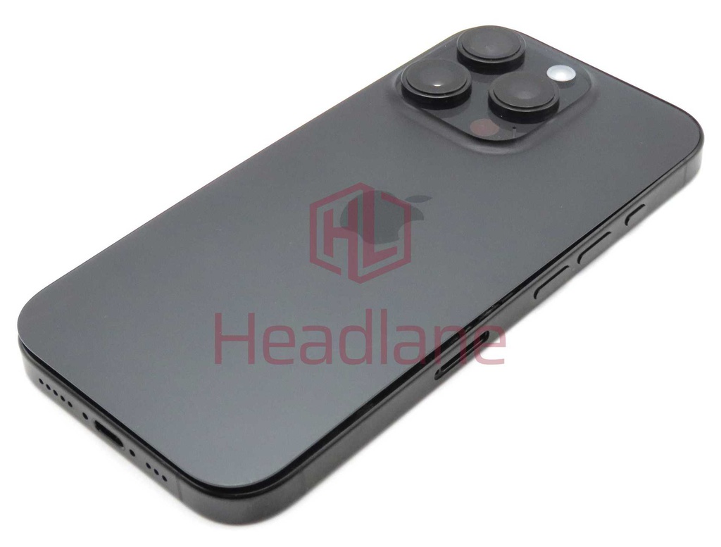 Apple iPhone 16 Pro Back / Battery Cover + Small Parts - Black Titanium (Grade A)