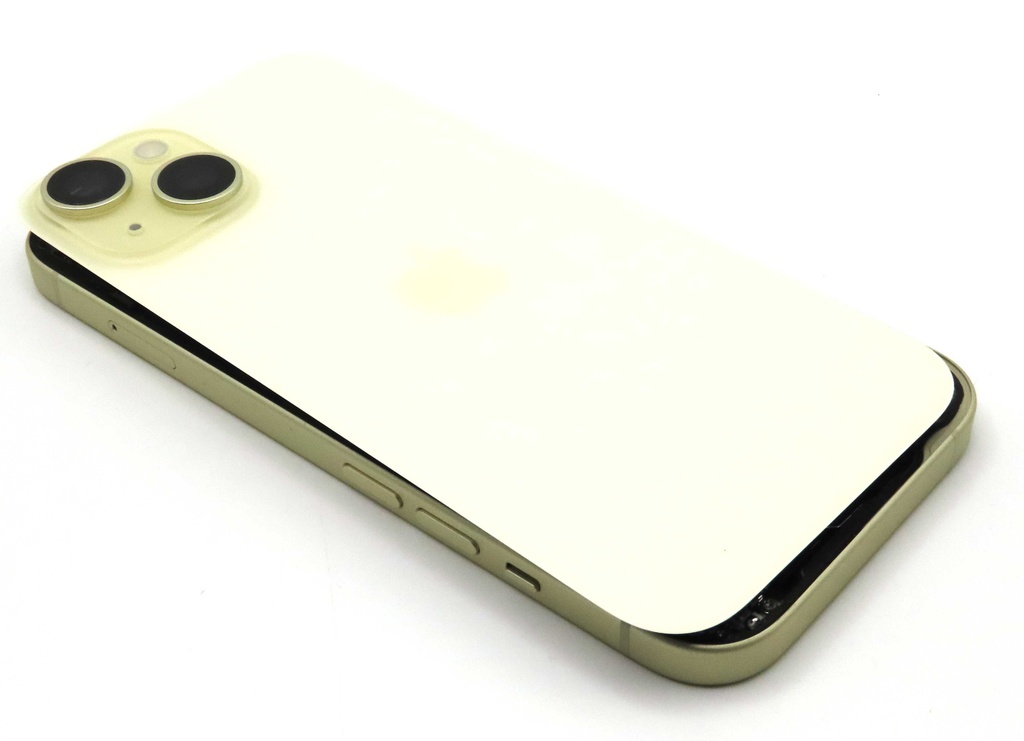 iPhone 15 Back / Battery Cover + Small Parts - Yellow (Pulled - Grade A)