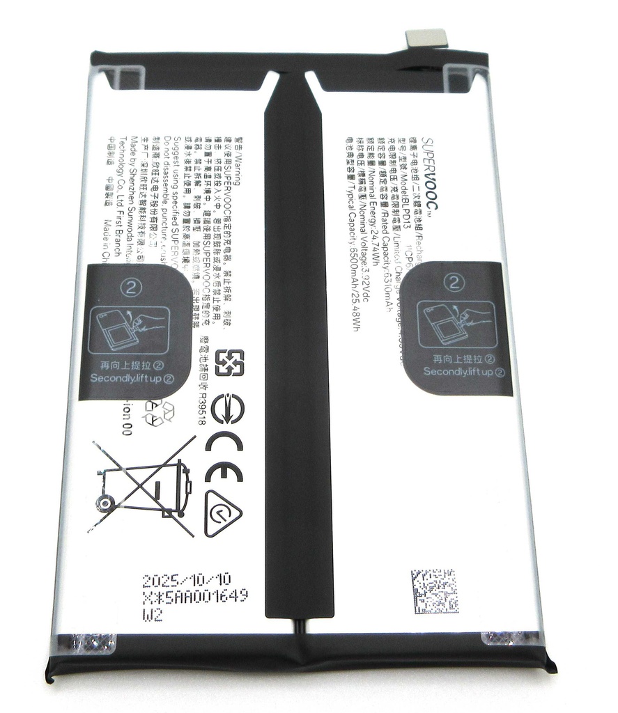 Oppo CPH2801 CPH2781 Reno15 F / A6 Pro 5G BPLD13 6500mAh Battery