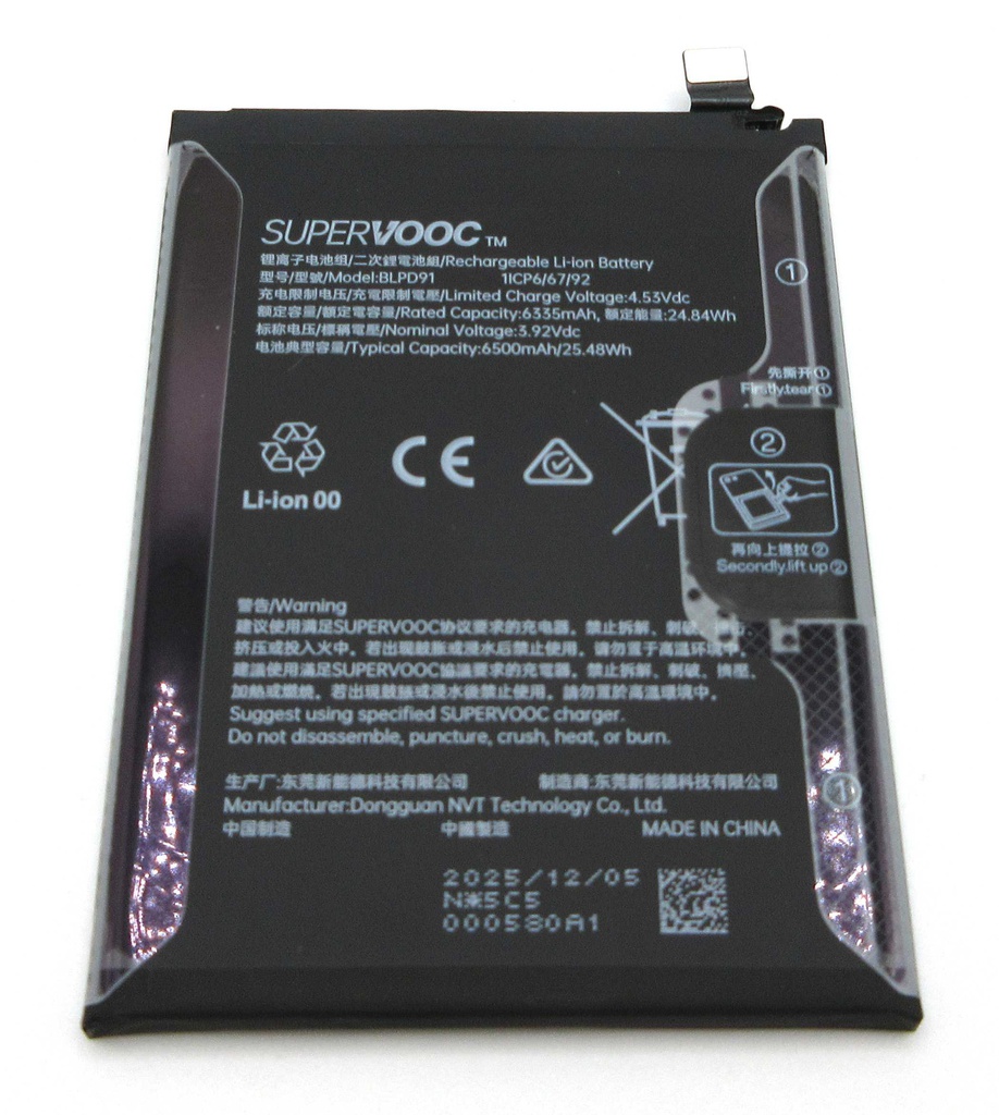 Oppo CPH2825 Reno15 BLPD91 6500mAh Battery