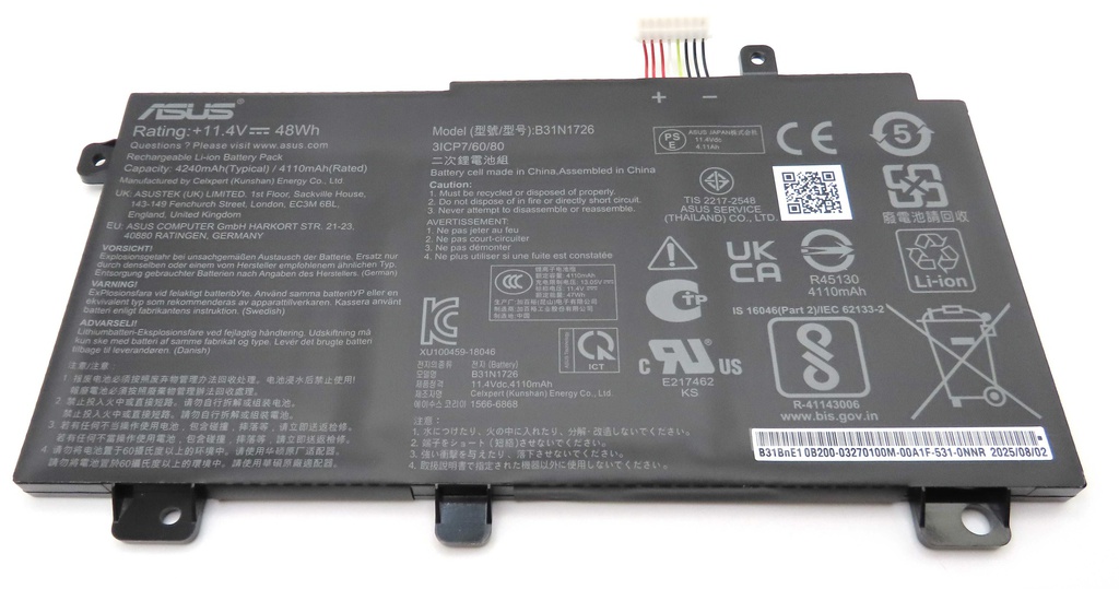 Asus TUF Gaming FX504 / FX505 / FX80 B31N1726 11.4V 48Wh Battery