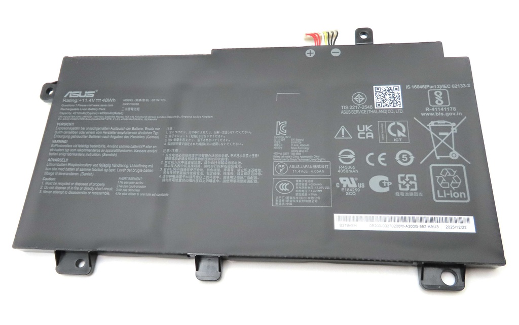 Asus TUF Gaming FX504 / FX505 / FX80 B31N1726 11.4V 48Wh Battery