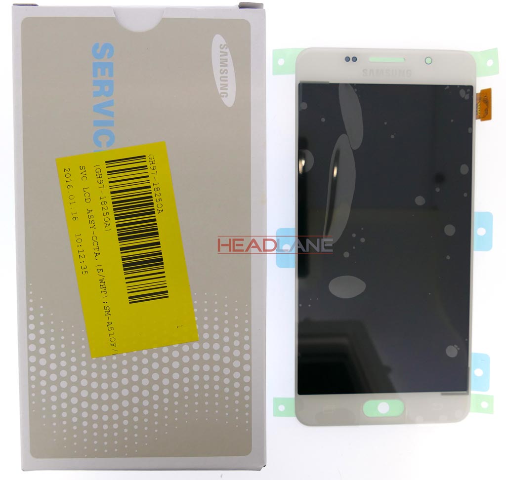 Samsung SM-A510 Galaxy A5 (2016) LCD Display / Screen + Touch - White