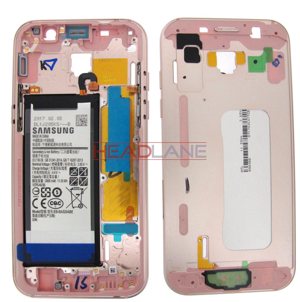 Samsung SM-A520 Galaxy A5 (2017) Middle + Battery - Pink