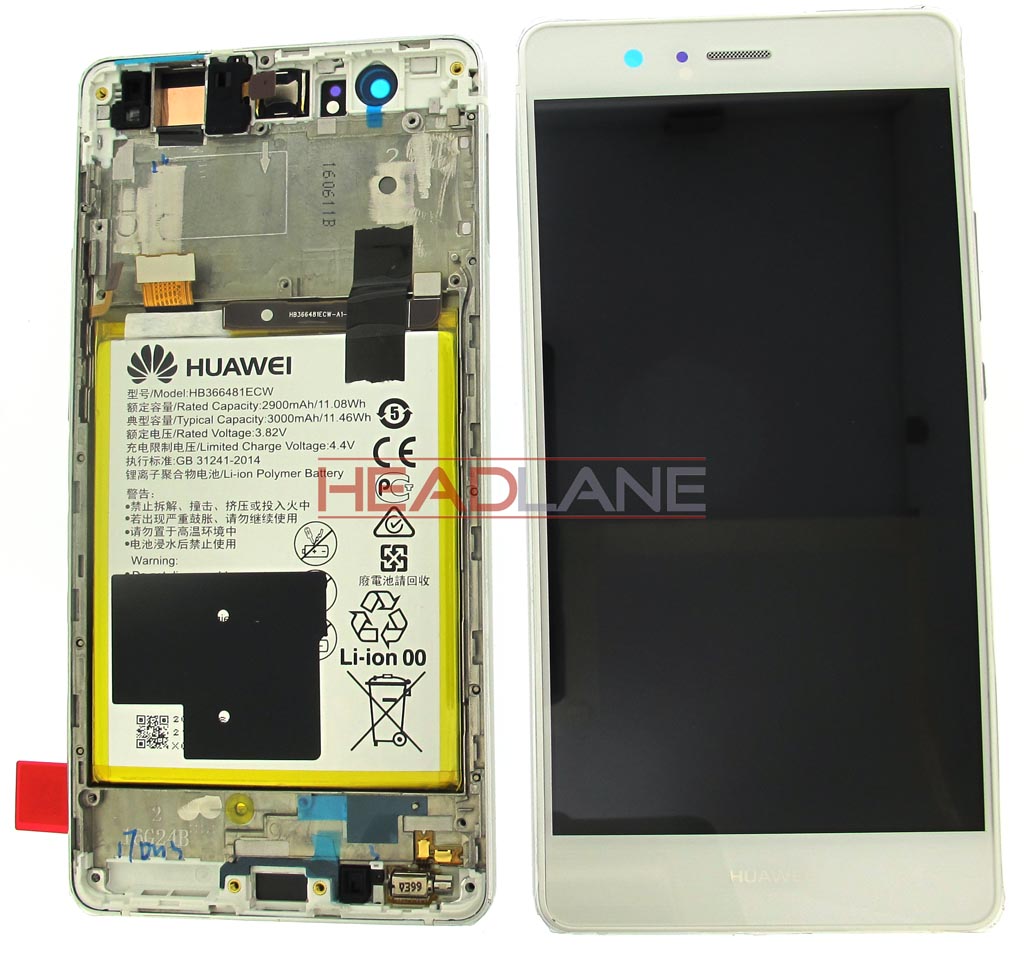 Huawei P9 Lite LCD Display / Screen + Touch + Battery Assembly - White