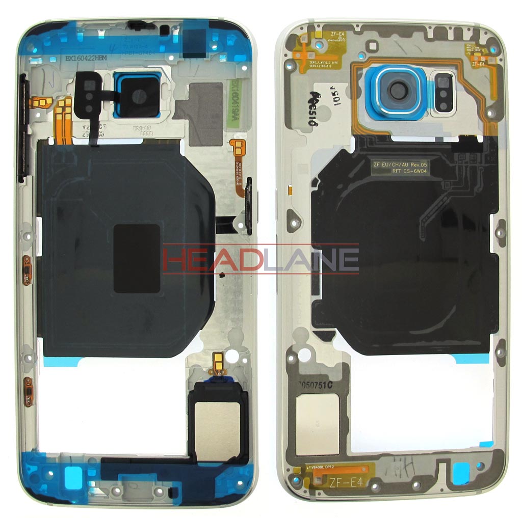 Samsung SM-G920F Galaxy S6 Middle Cover / Chassis - Blue