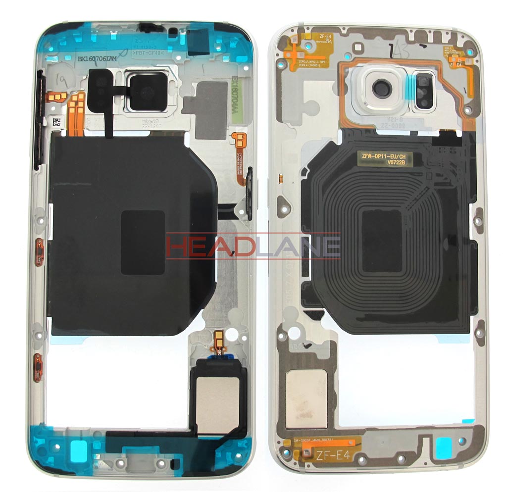 Samsung SM-G920F Galaxy S6 Middle Cover / Chassis - White